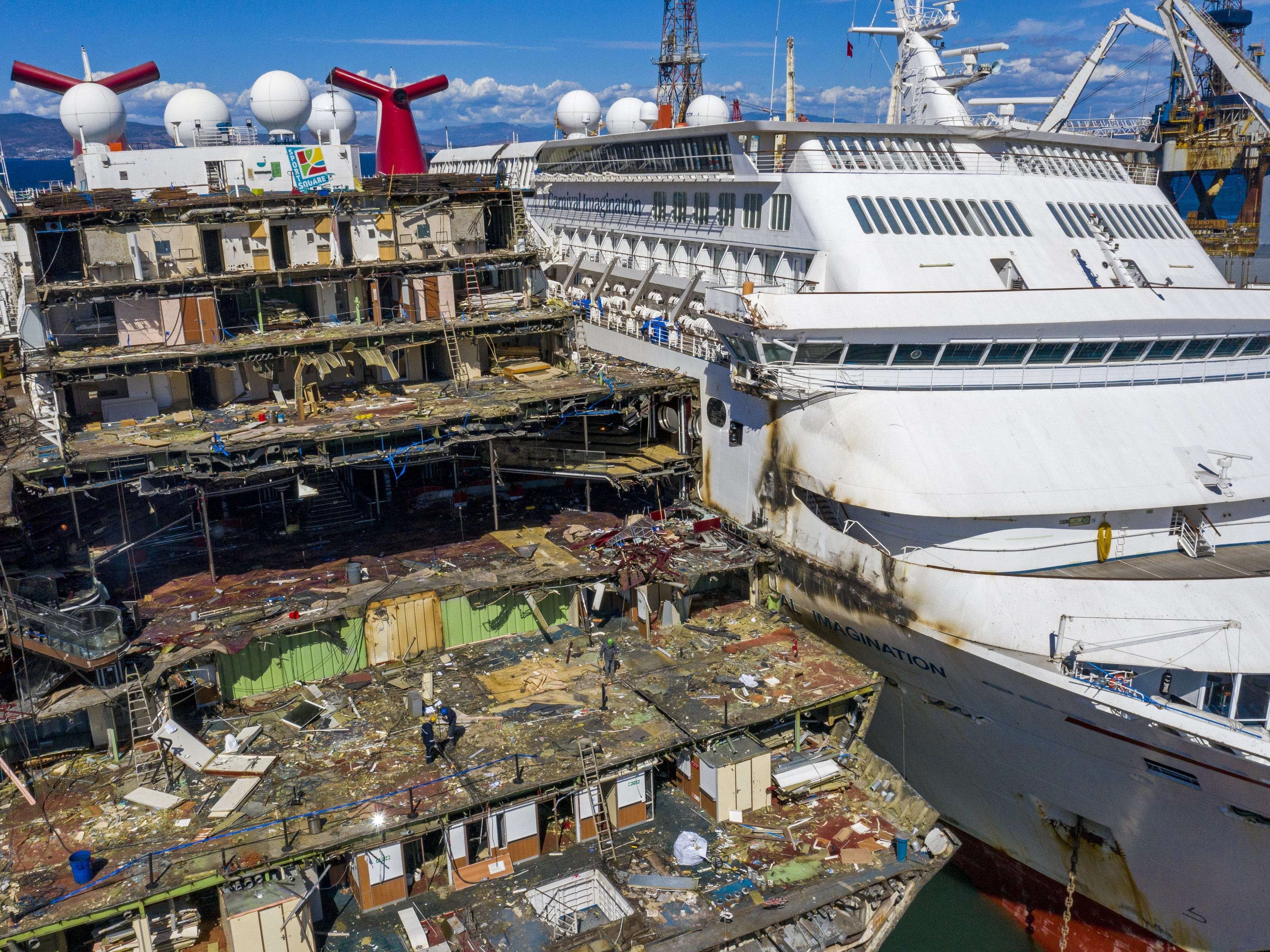 Photos of abandoned, stripped cruise ships show how deeply the cruise ...
