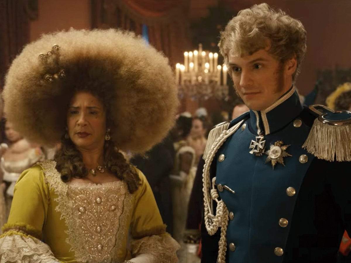 'Bridgerton's' Queen Charlotte says the huge afro wig she ...