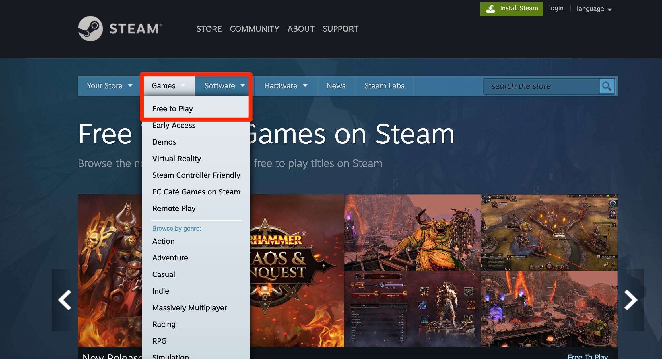 Atualização do Steam permite download remoto de jogos