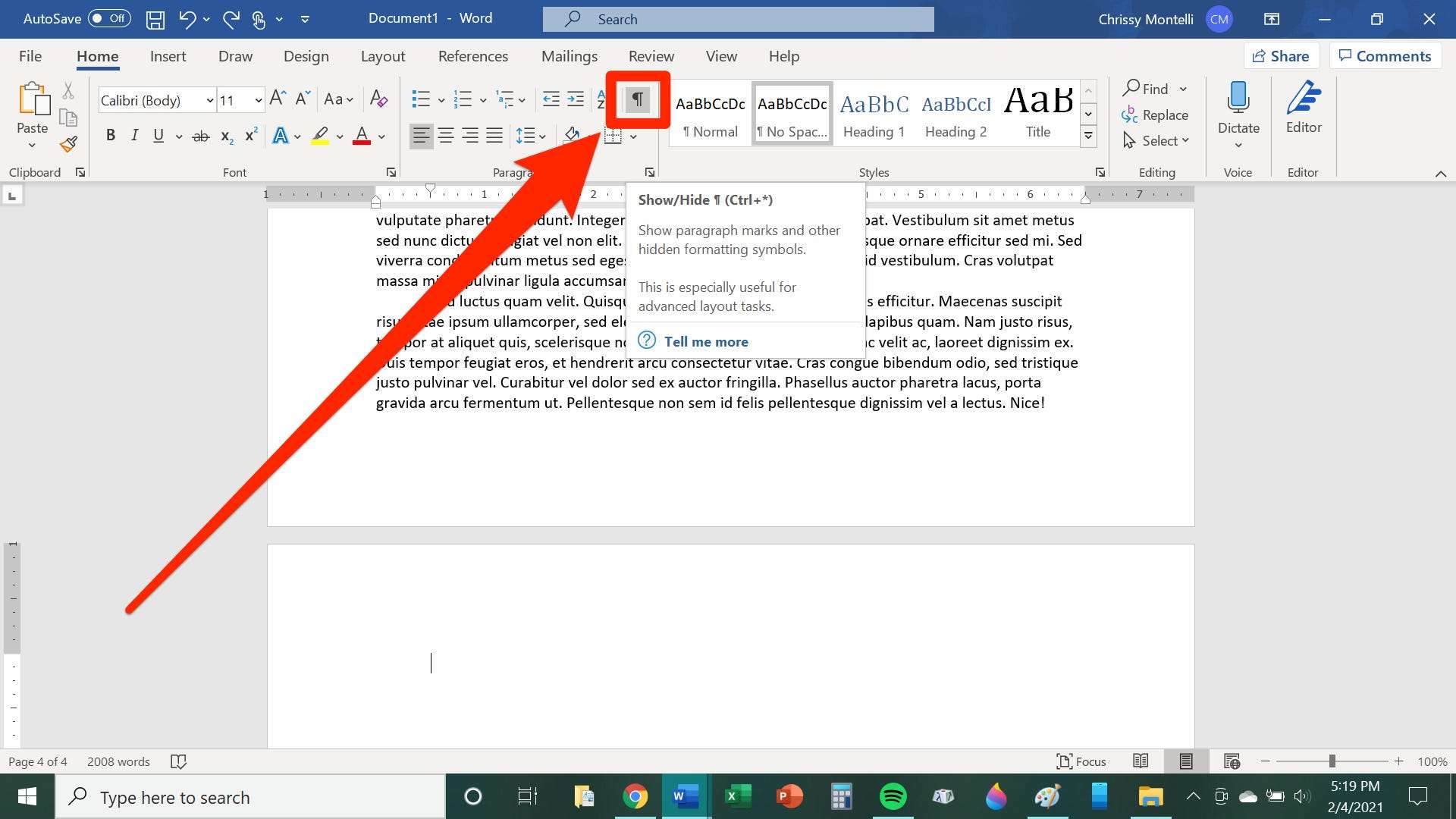 how delete a page in microsoft word