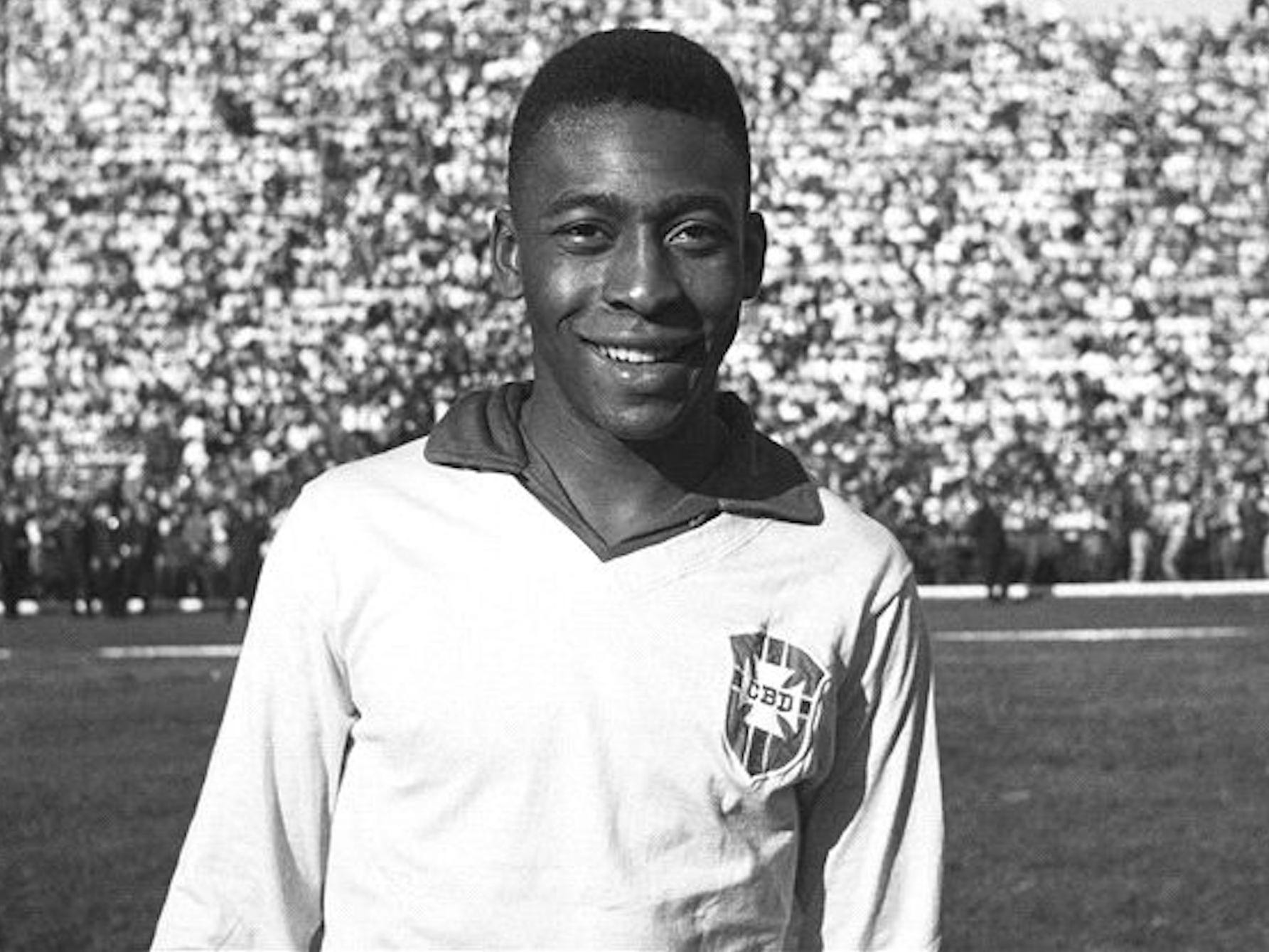 Pelé playing for Brazil in 1958.Getty. 