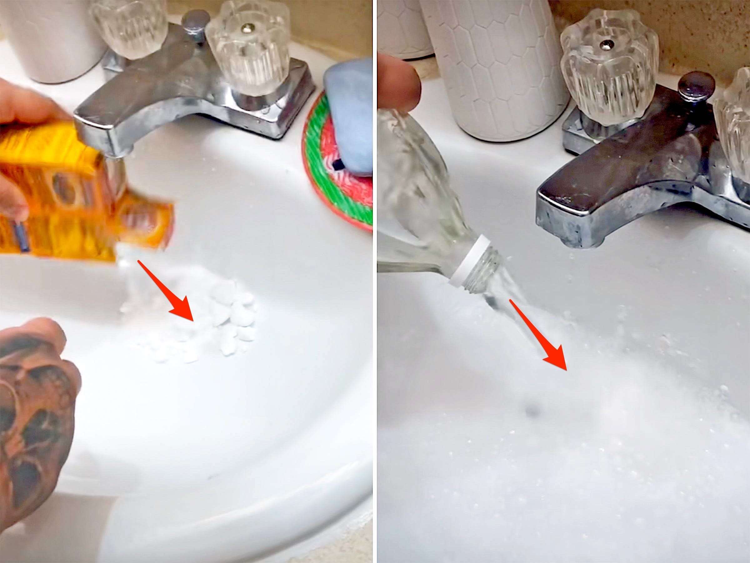 Tiktok Hack To Unclog Drains With Baking Soda And Vinegar Works