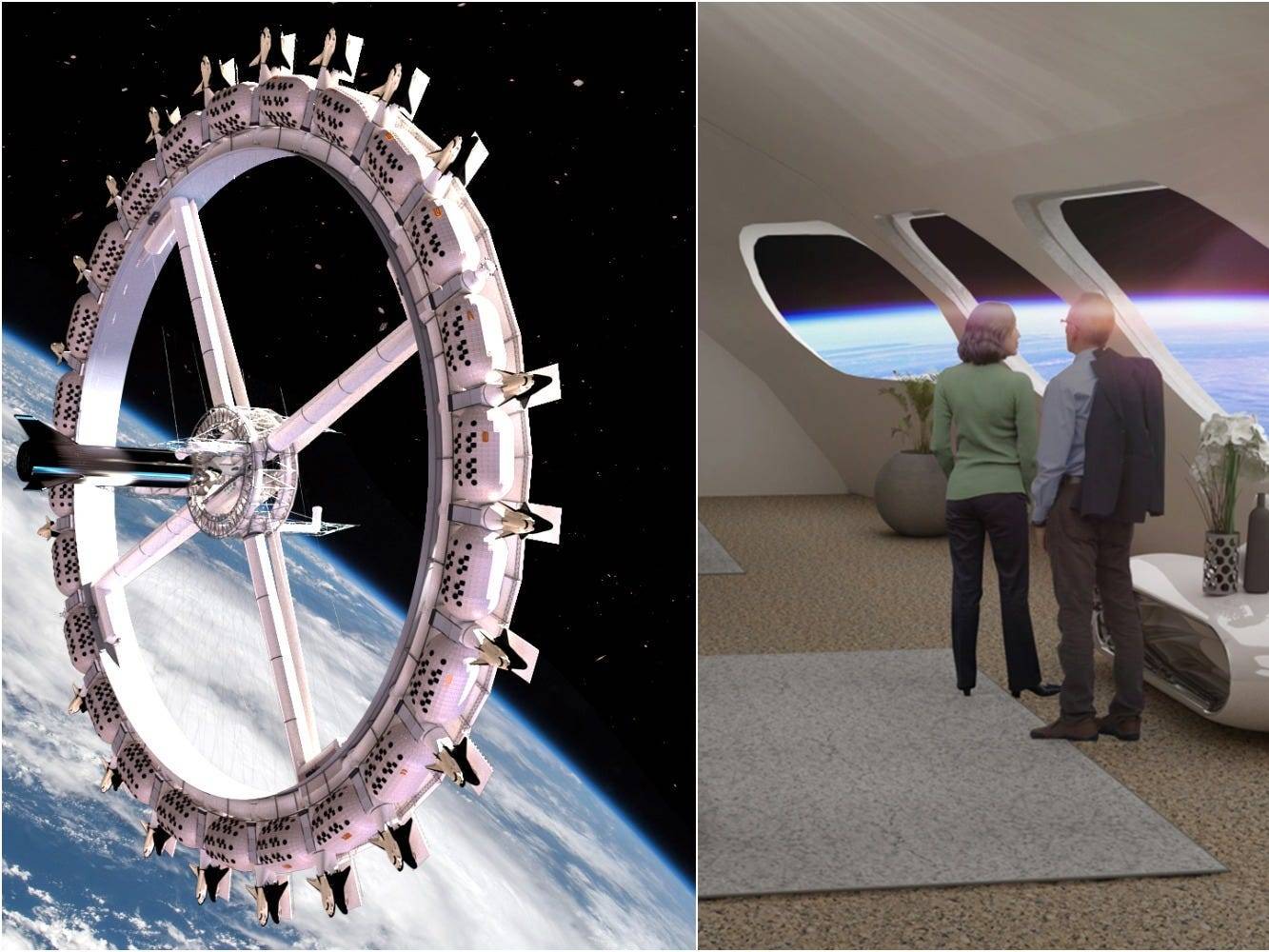 2017 что будет в мире. Космический отель Вояджер. Orbital Assembly Corporation космический отель. Орбитальная станция Вояджер. Voyager Station отель.