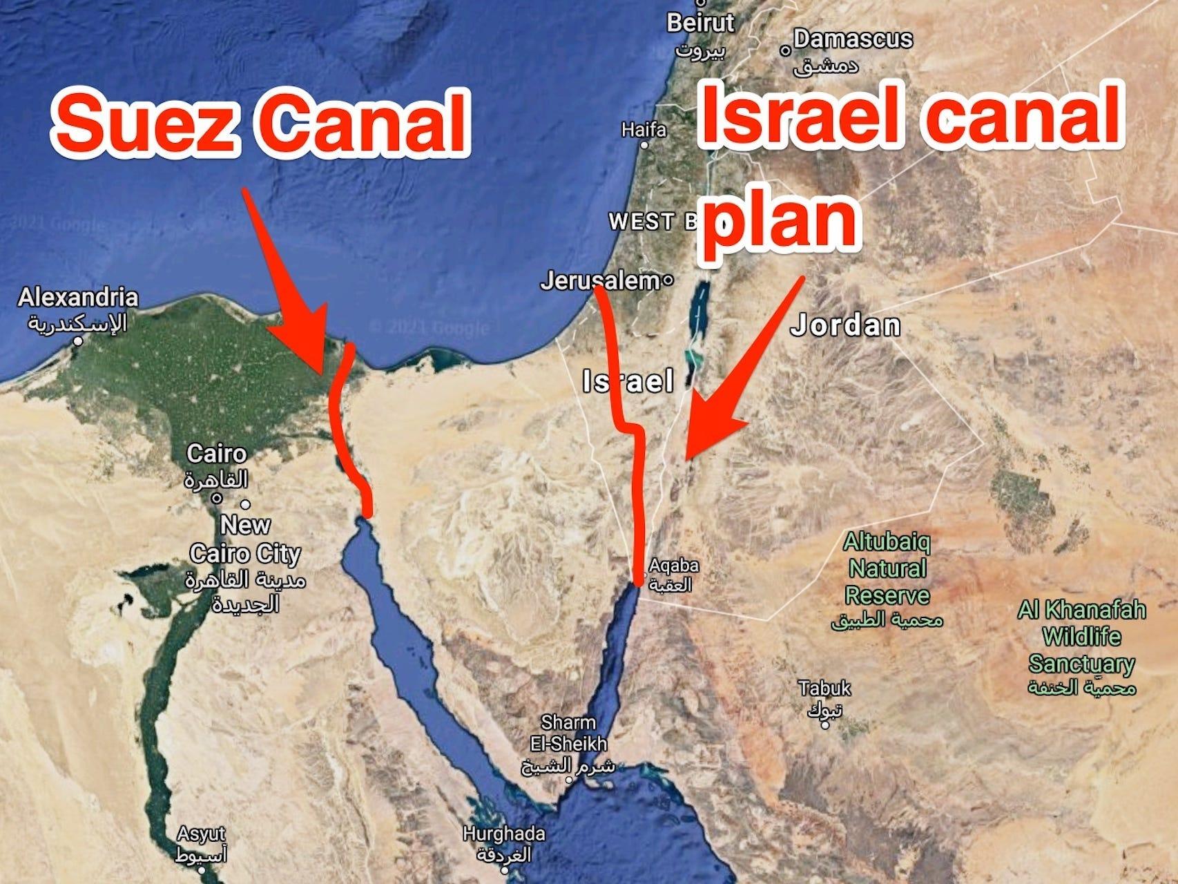 The US considered a proposal to use 520 nuclear bombs to carve out an alternative to the Suez Canal though Israel in the 1960s, according to a declass