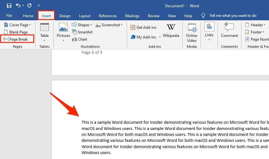 How to add another page in word document - opmunique
