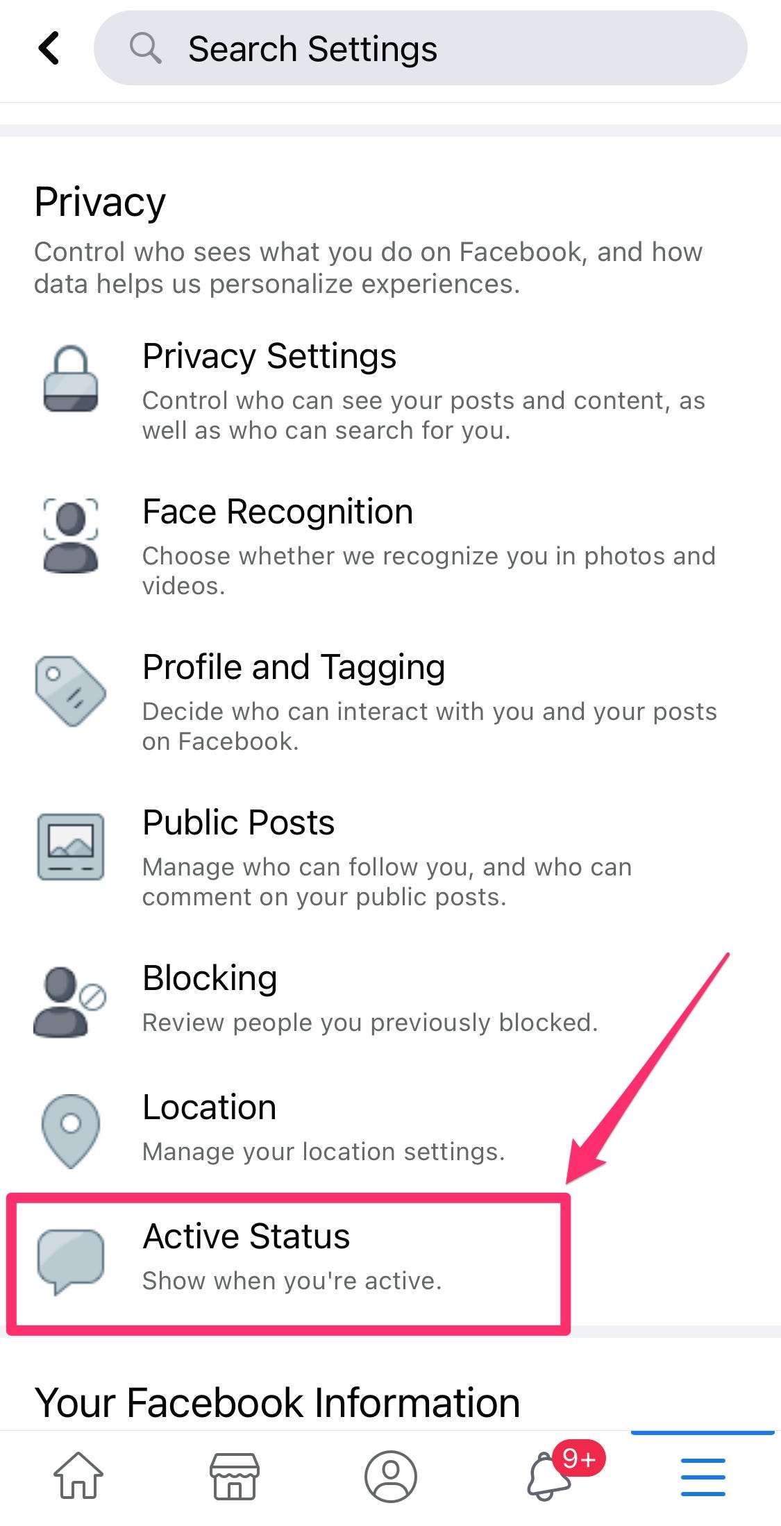 How to turn off active status on Facebook 