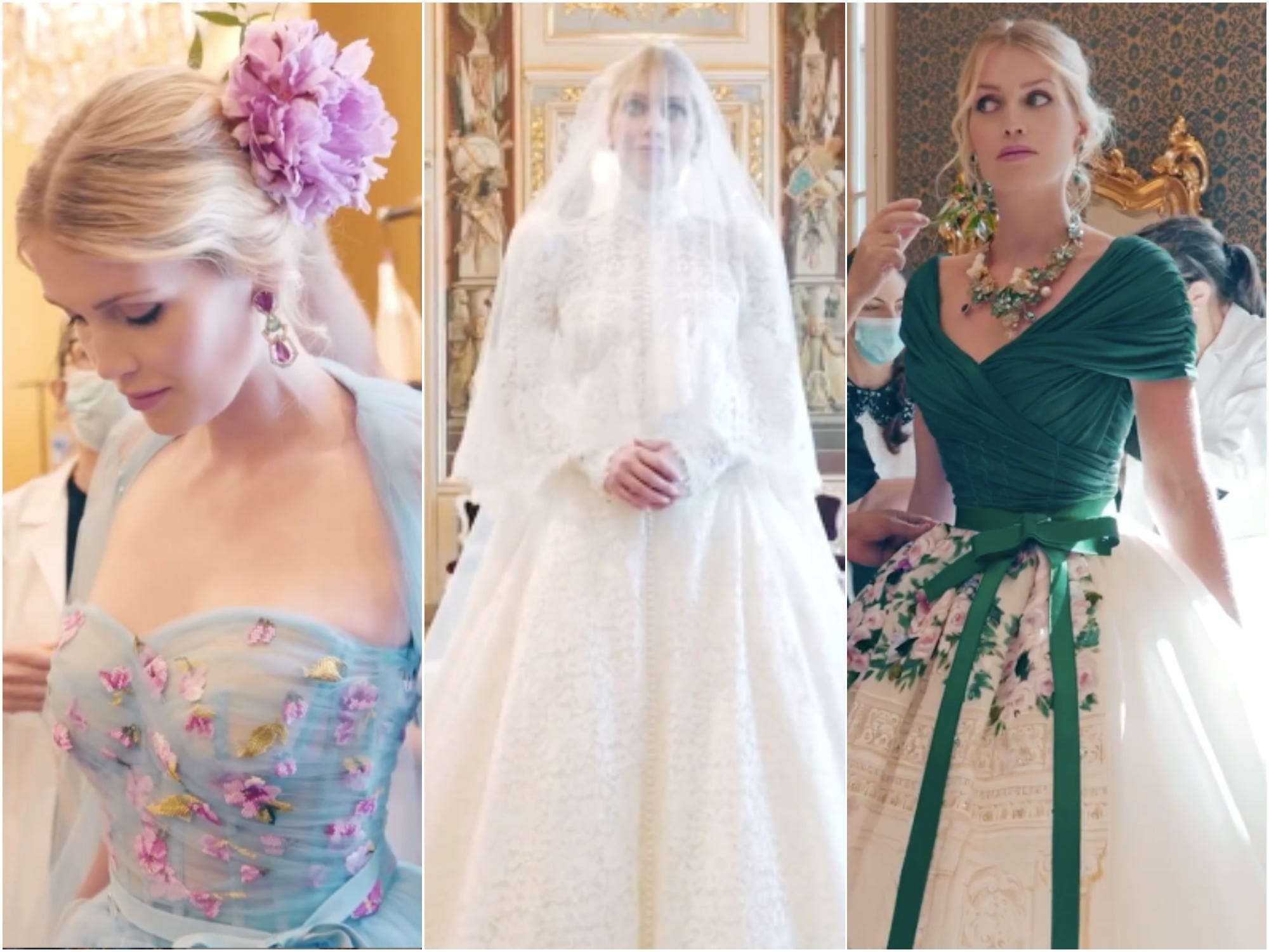 Princess Dianas Niece Lady Kitty Spencer Wore 5 Custom Dolce And Gabbana Gowns On Her Wedding Day
