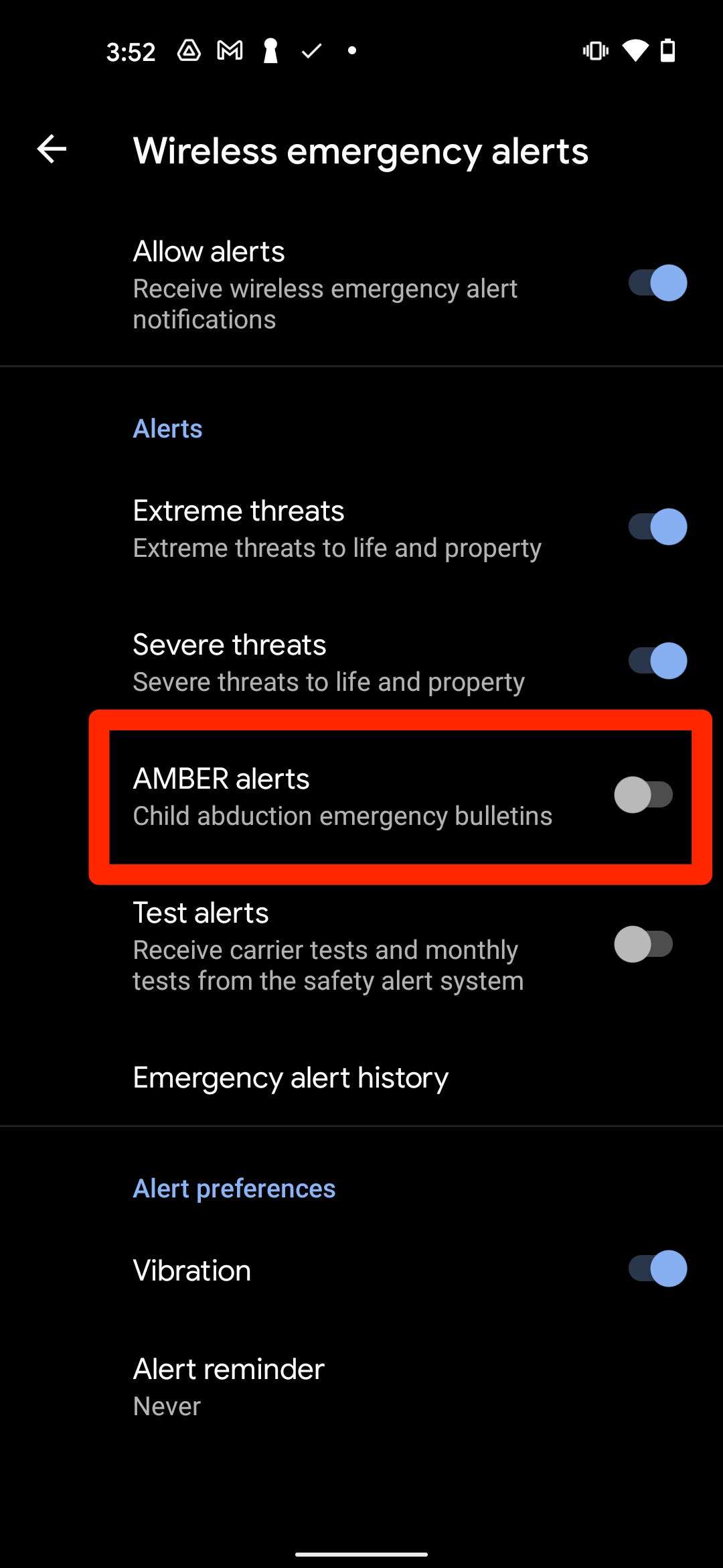 How to turn off AMBER alerts on your <a href=