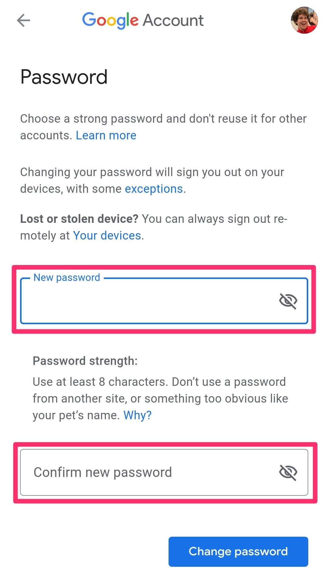 How do I retrieve my Gmail password from another device?