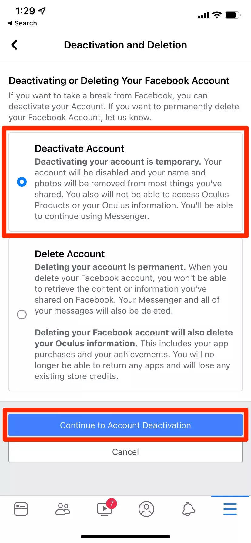 How to deactivate Facebook Messenger on your phone and stop receiving chat messages