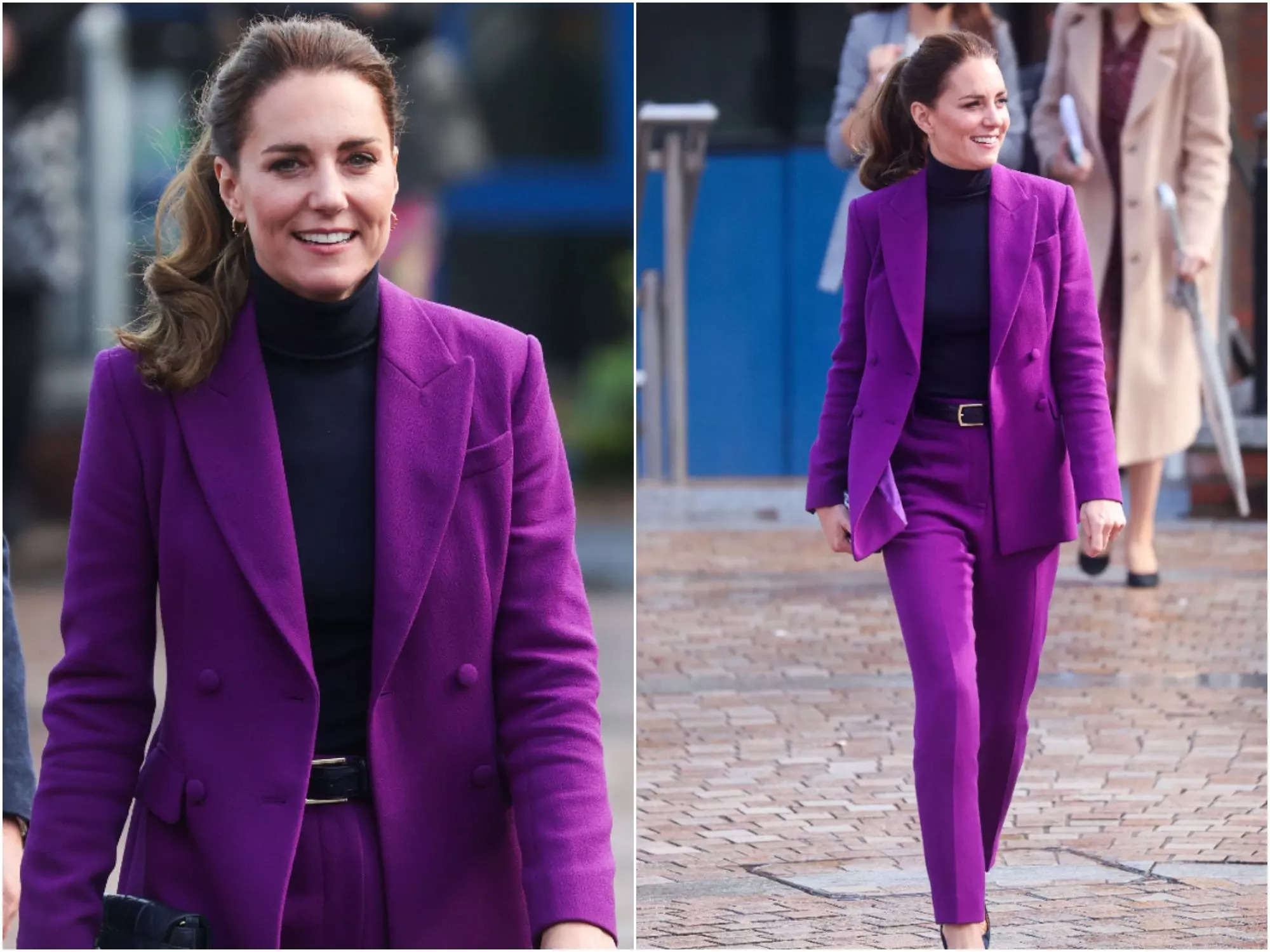 Kate Middleton makes a splash in a purple suit that confirms she's ...