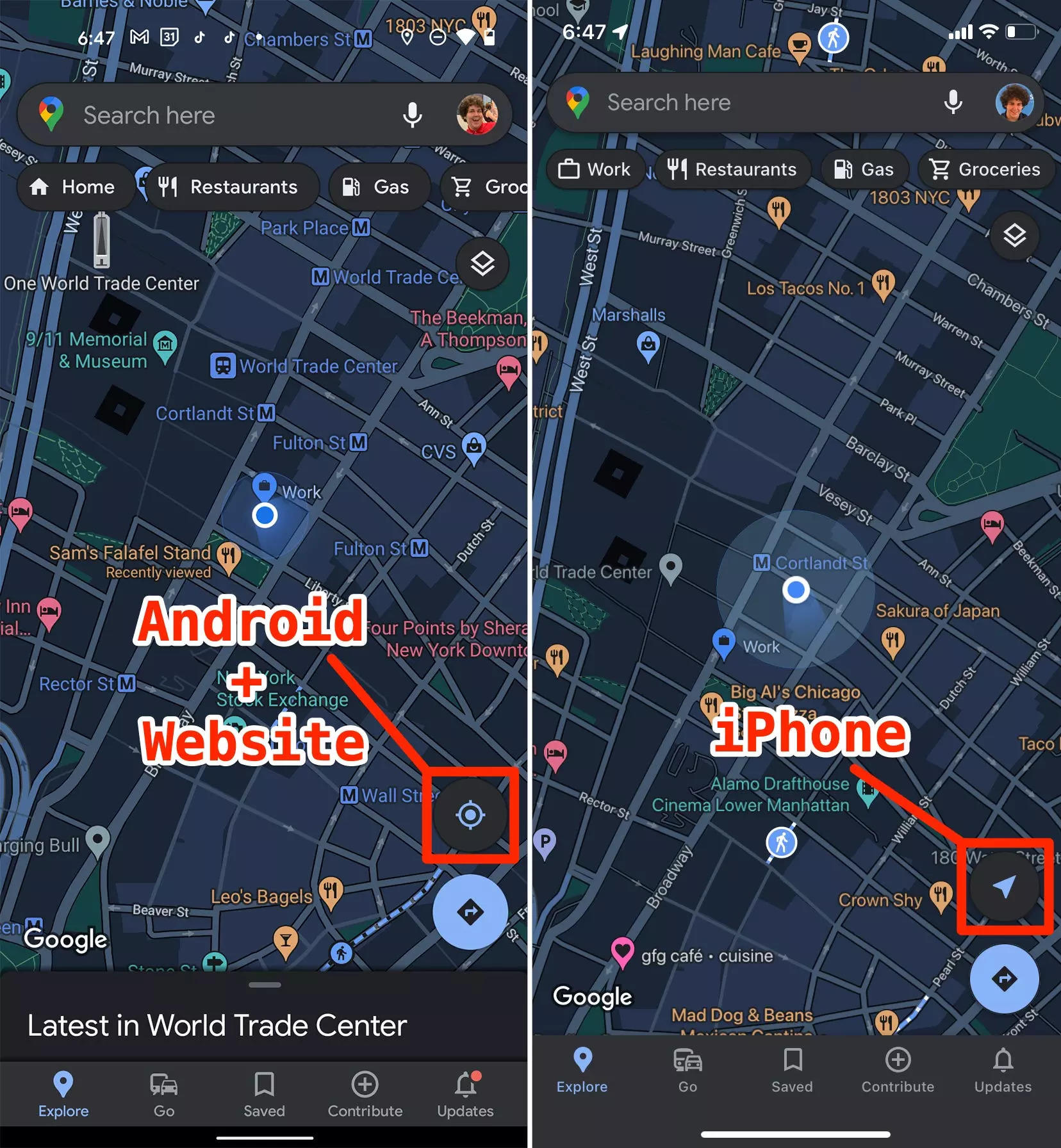 How to find your current location in Google Maps