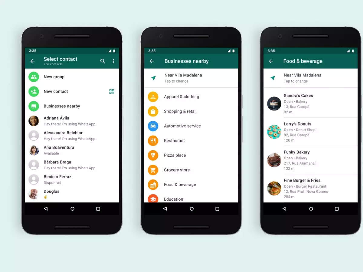 WhatsApp’s Business Nearby feature allows users to search for local stores, groceries, restaurants and more on the app