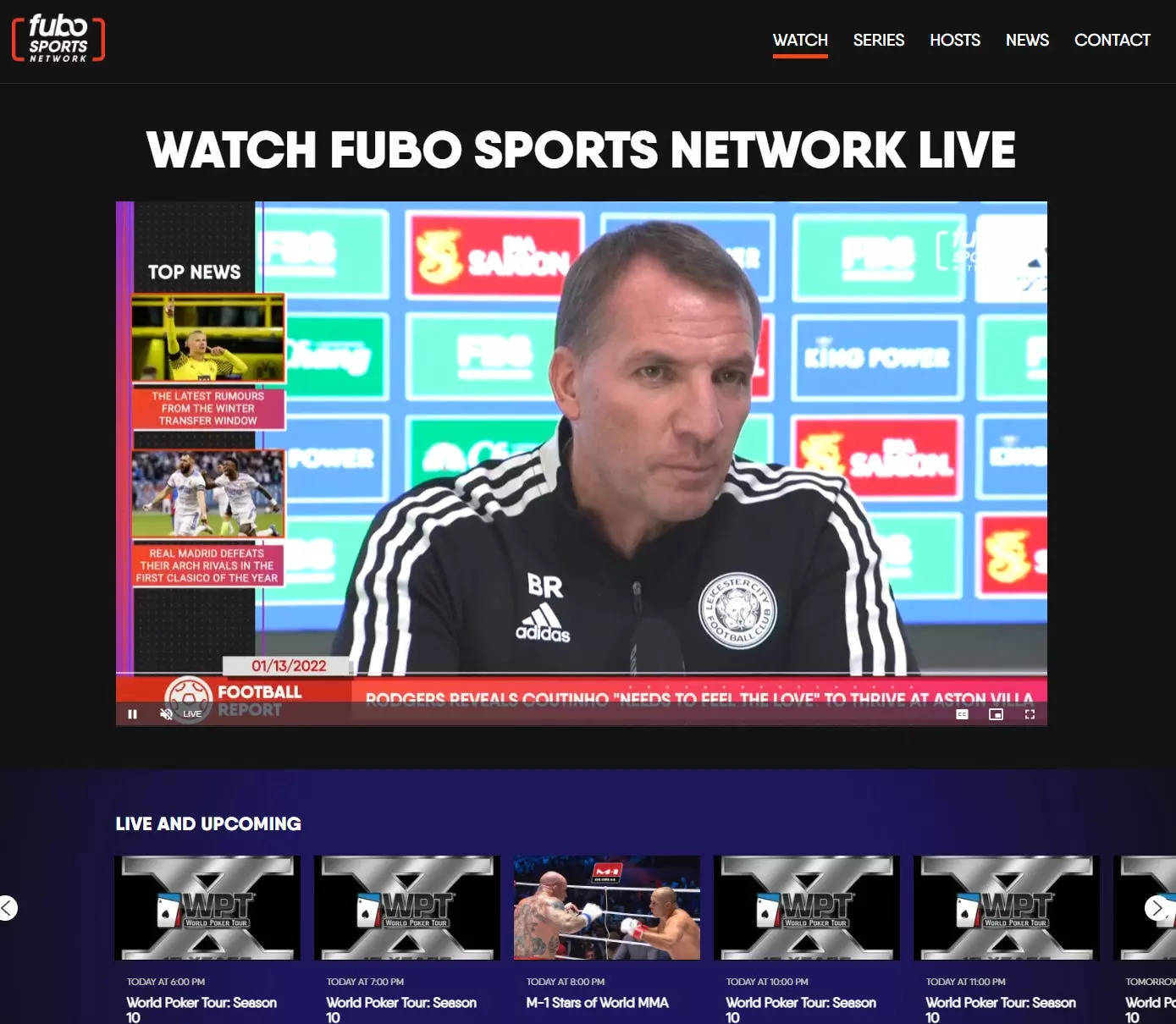 football live watch website