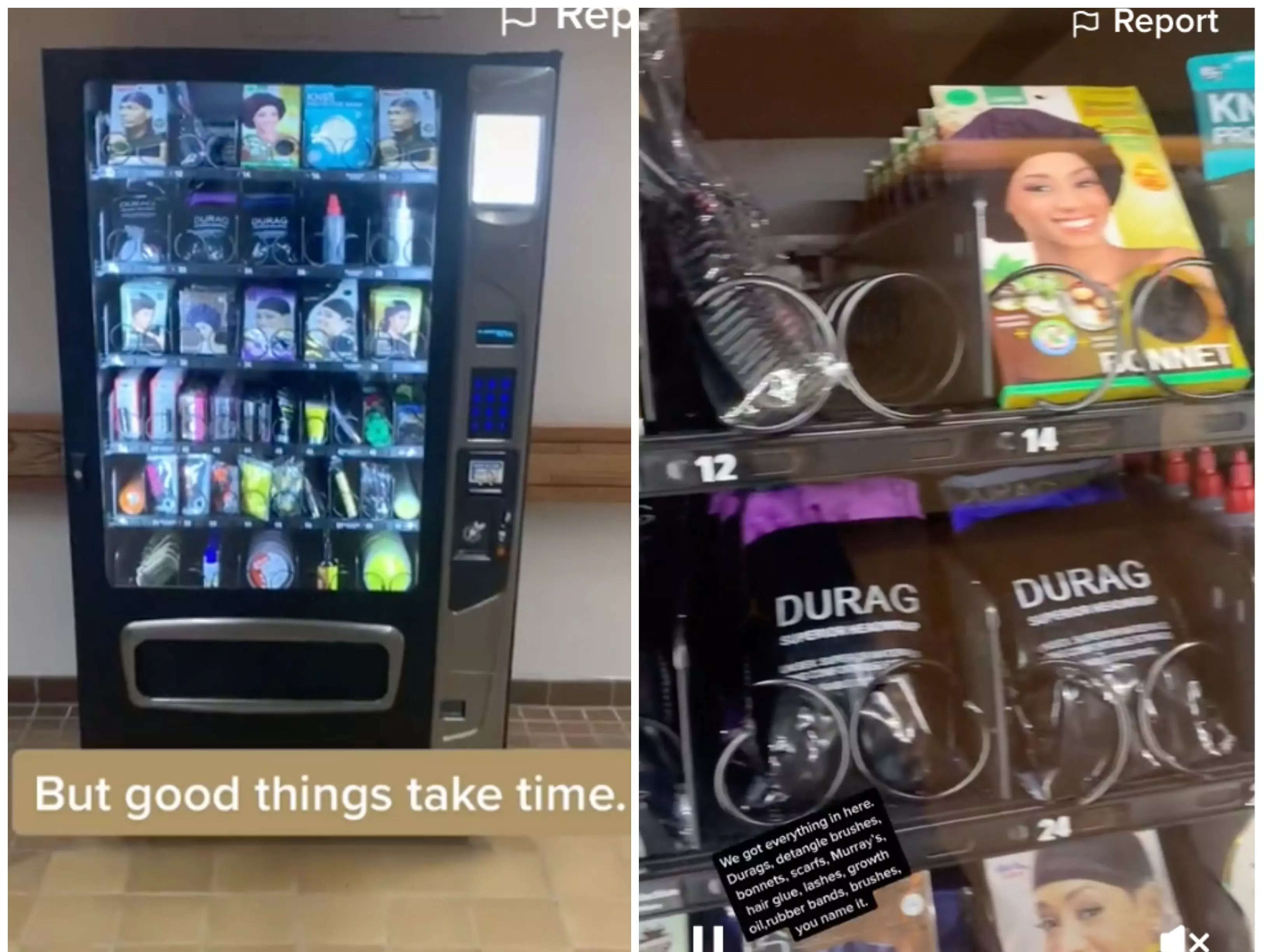 2 Black students installed a vending machine selling beauty supplies after struggling to find haircare products near campus