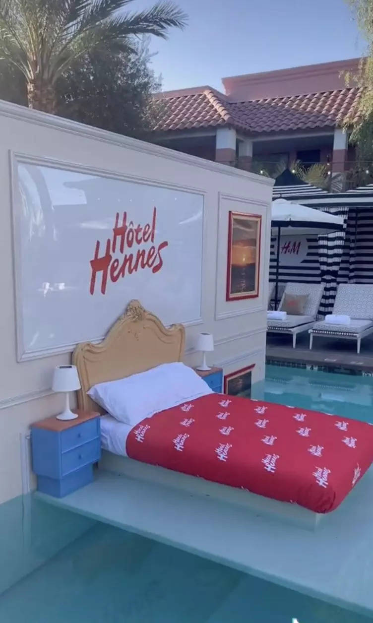 An influencer shared the behind-the-scenes glamor of a brand sponsored trip to Coachella, including a bed inside a pool and daily hair and make-up service