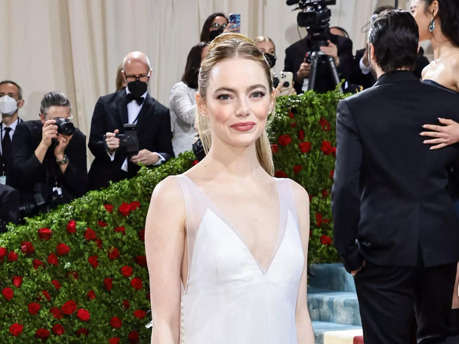 Emma Stone rewore one of her wedding dresses to the Met Gala red