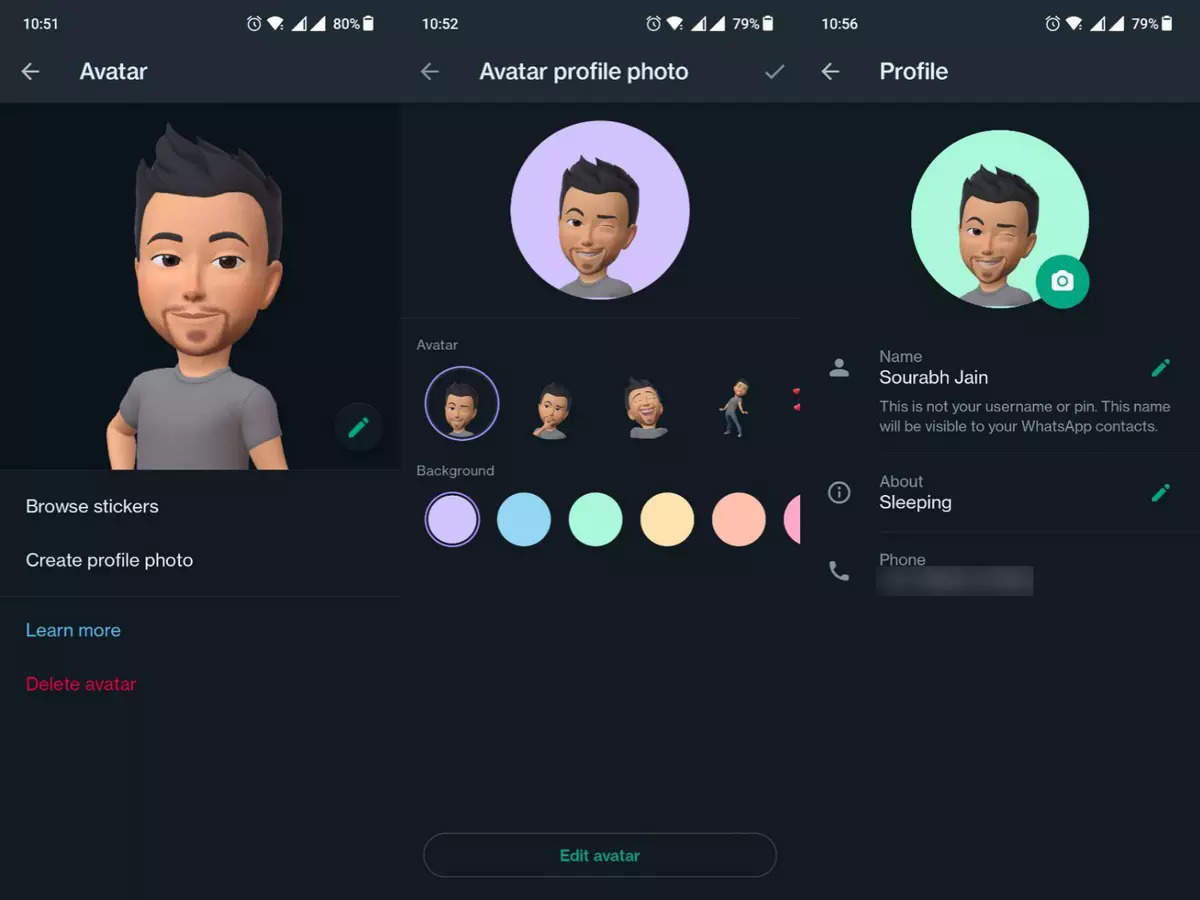 Cara Menggunakan Avatar WhatsApp