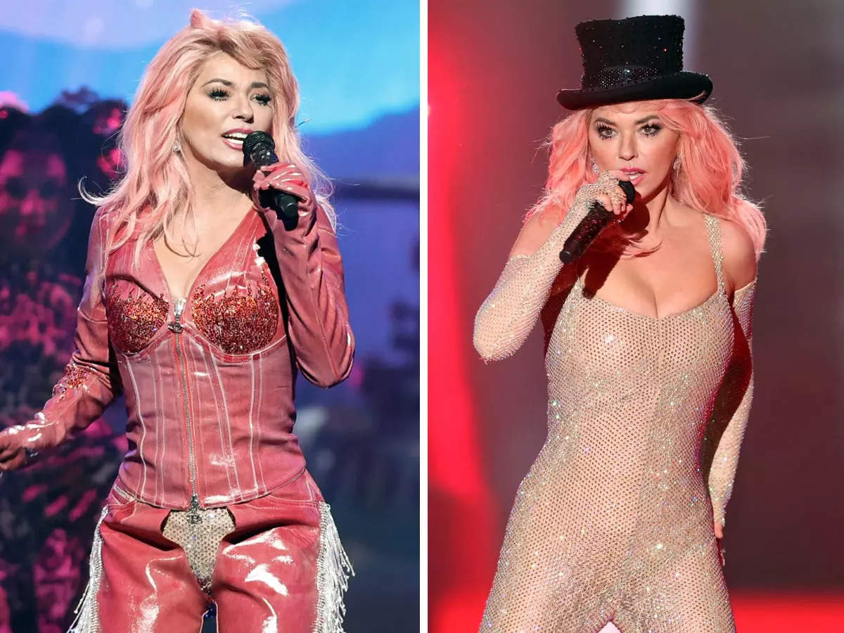 Shania Twain looked unrecognizable at the People's Choice Awards with pink  hair and a partially see-through dress | Business Insider India