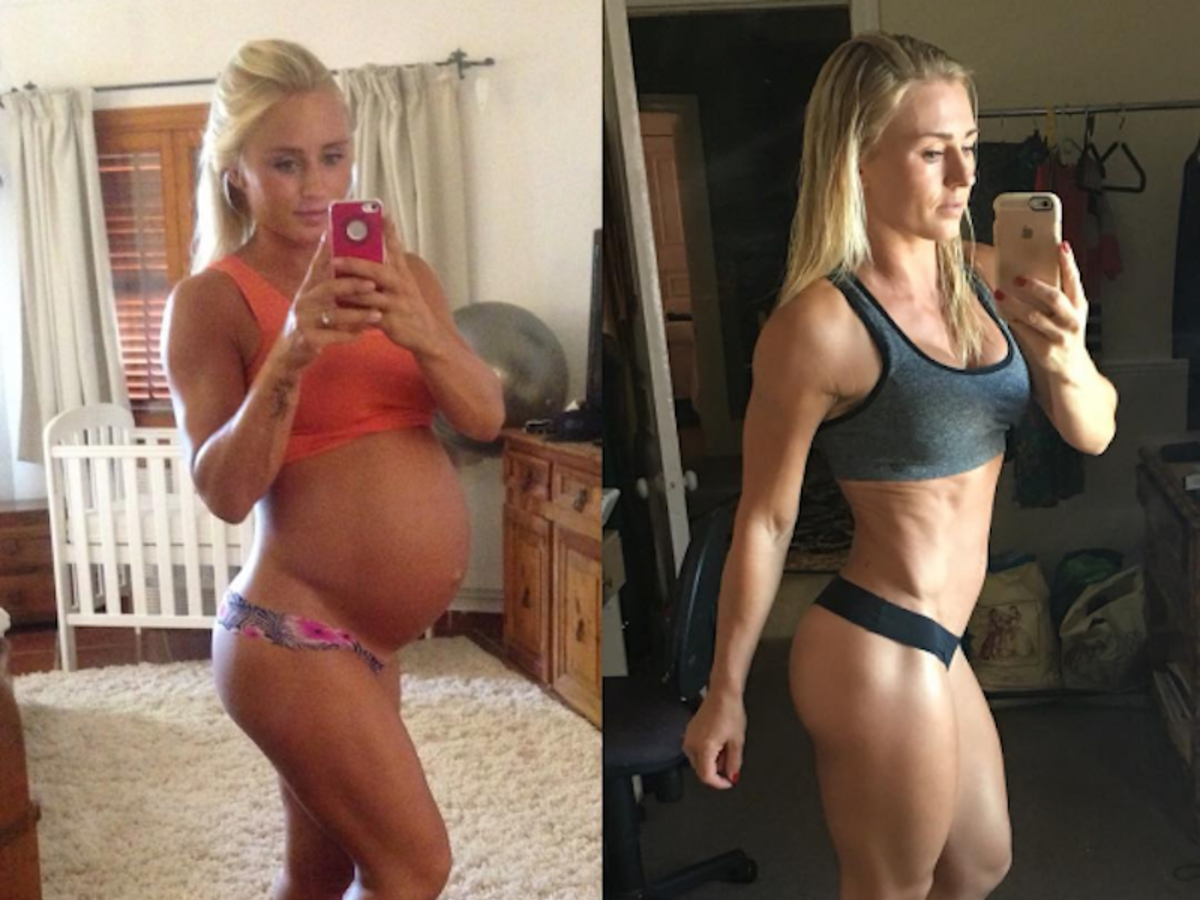 A fitness model got in amazing shape just months after giving birth -  here's how she did it