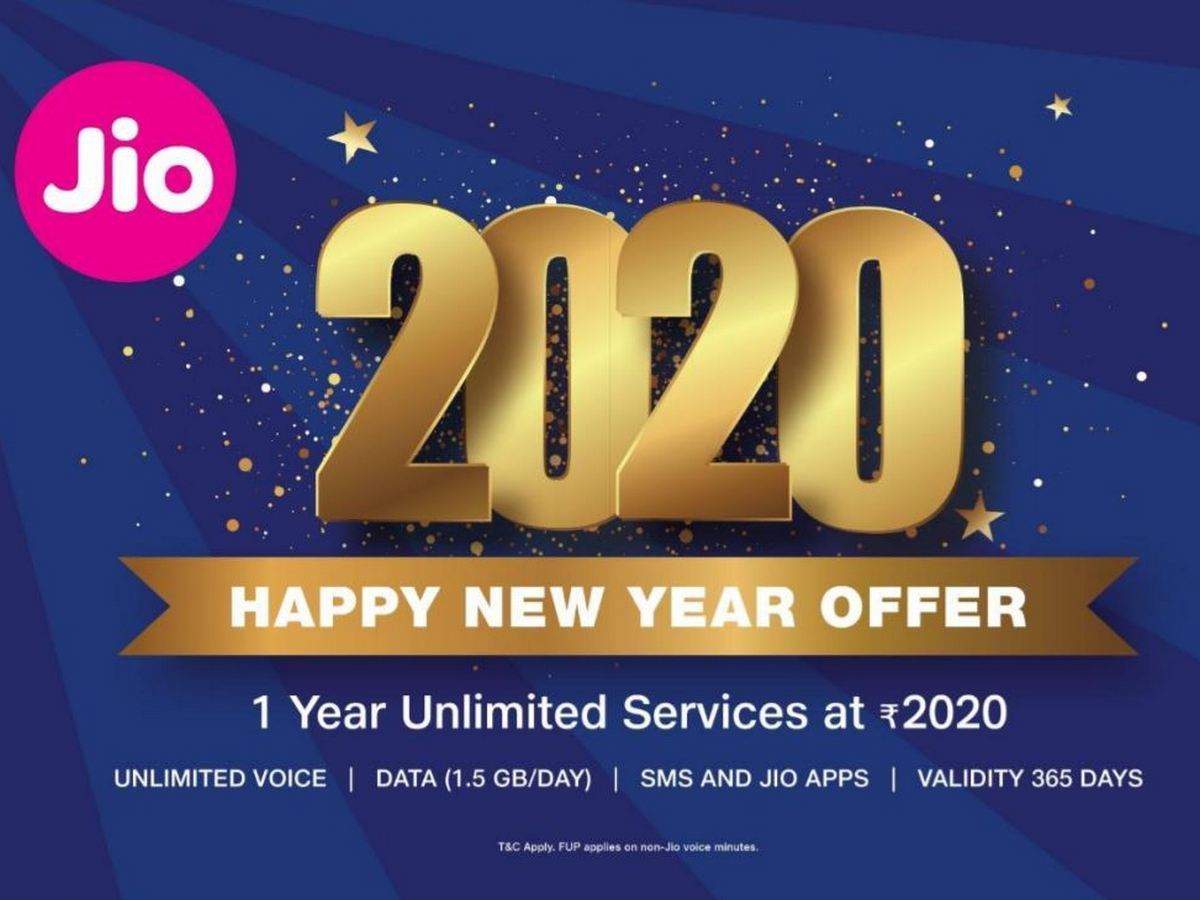 Reliance Jio has announced 2020 Happy New Year offer with ...