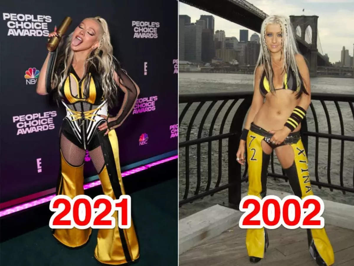 Christina Aguilera channeled the 'Dirrty' music video look 19 years later  at the People's Choice Awards