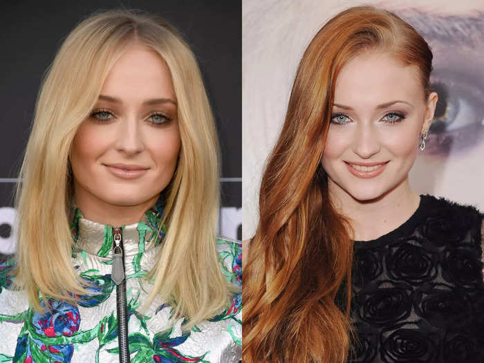 Sophie Turner dyed her naturally blonde hair red to play Sansa Stark in "Game of Thrones."