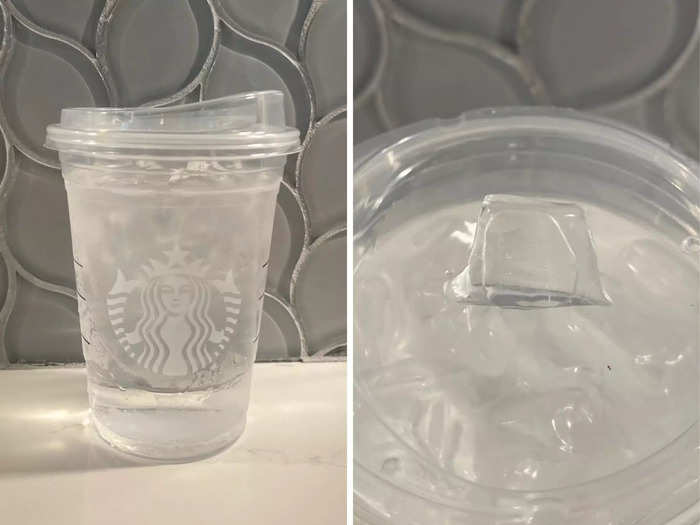 5. Ironically, Starbucks' current ice comes in last because of how fast it melted.