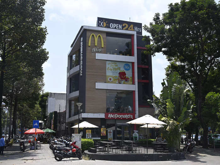 When I got to the McDonald's in Ho Chi Minh City, the branding was familiar, but the inside felt more upscale than the US locations I'd visited.