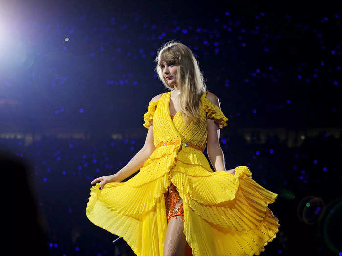 44. The surprise song dress in yellow