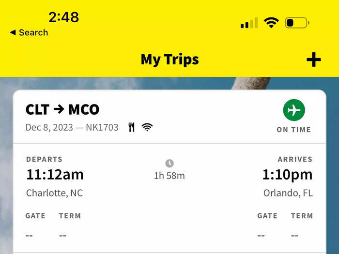I used the airline's mobile app to book my flight.