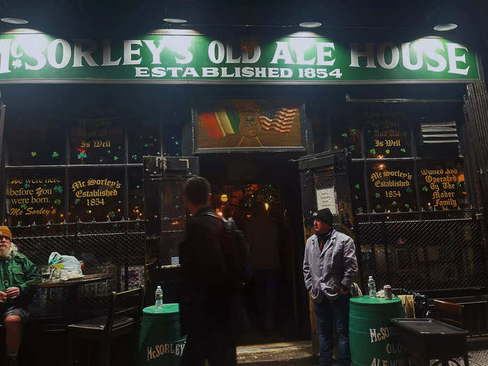 I was surprised by McSorley's location in a very modern section of the East Village.