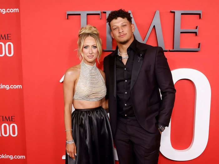 NFL royalty Patrick Mahomes and his wife Brittany Mahomes both sparkled in diamonds. 