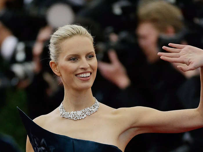 Karolína Kurková's Harry Winston jewelry for the 2014 Met Gala was worth over $1 million. 