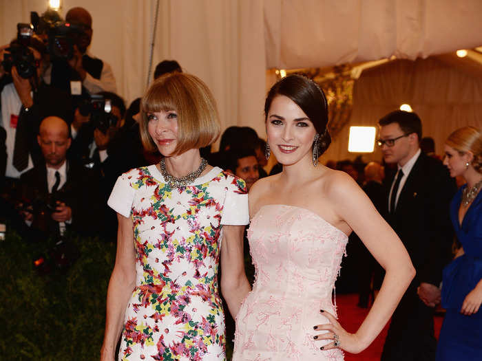 Anna Wintour and her daughter Bee Shaffer looked decidedly not punk in floral and pink dresses. (Apparently, the color of punk is pink.)