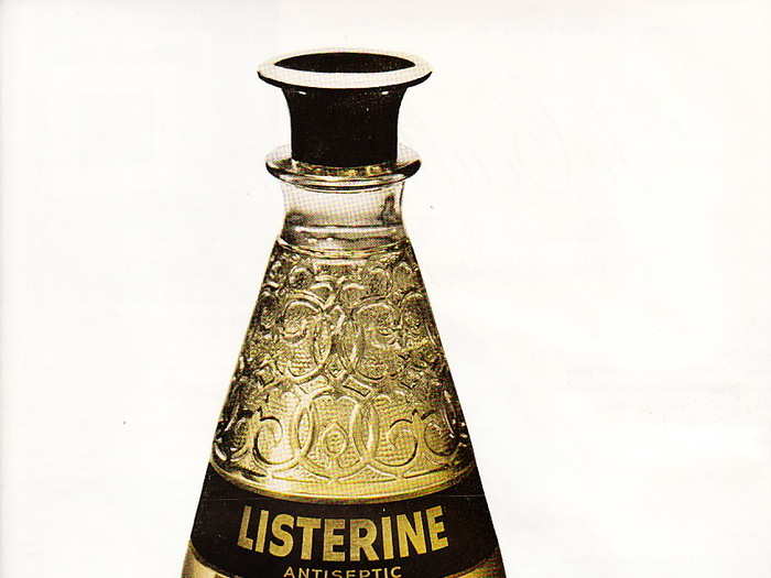 THEN: This vintage bottle of Listerine looks like perfume.