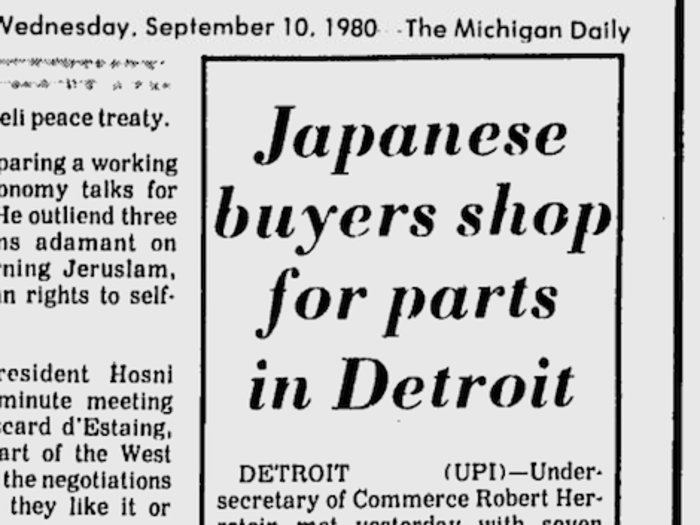 It started out innocently enough — for instance, some Japanese automakers coming over to put American parts in their cars.