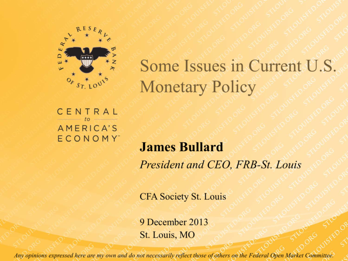 “Some Issues in Current U.S. Monetary Policy”