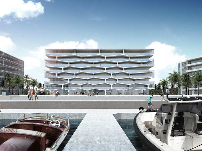 A new midrise condominium in the Bahamas, the Honeycomb has 34 apartments with their own private terraces and pools.