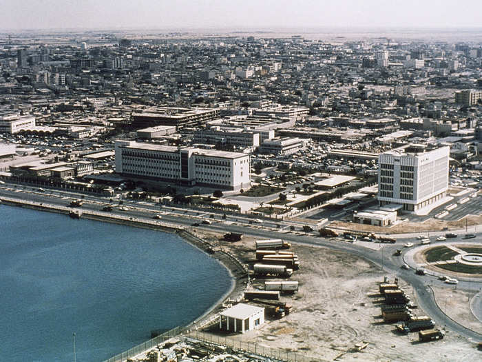 THEN: Here's what the skyline of the Qatari capital of looked like in 1977.