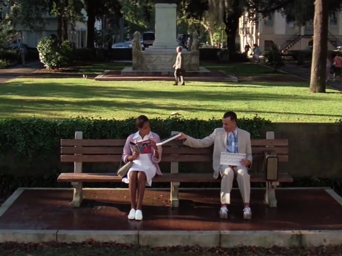 'Life is like a box of chocolates' scene from Forrest Gump