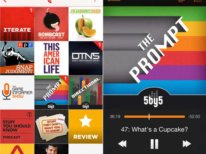 Pocket Casts is a beautiful way to listen to your podcasts.