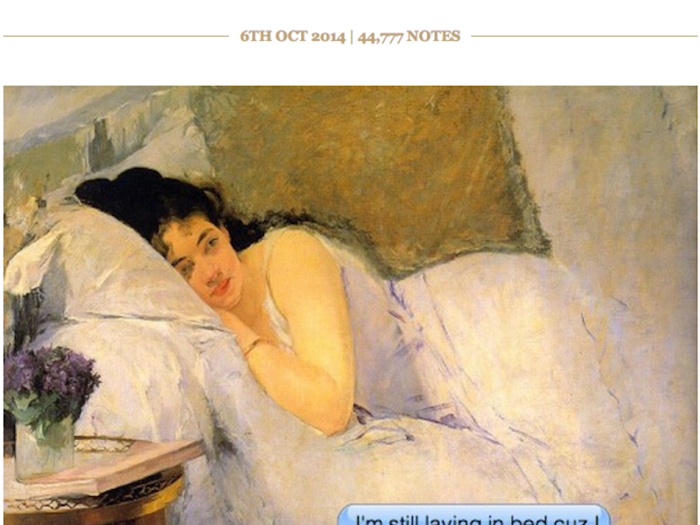 "If Paintings Could Text" imagines what characters in classic paintings would say if they had iPhones.