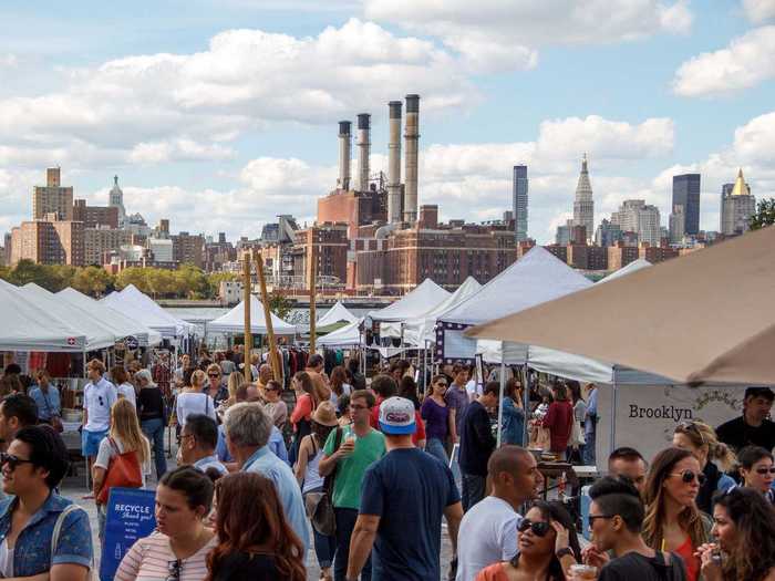 Spend an afternoon searching for treasures at the Brooklyn Flea. Locals love shopping for one-of-a-kind vintage finds from the 100 plus vendors who gather at the market, which takes place in a few neighborhoods around Brooklyn.