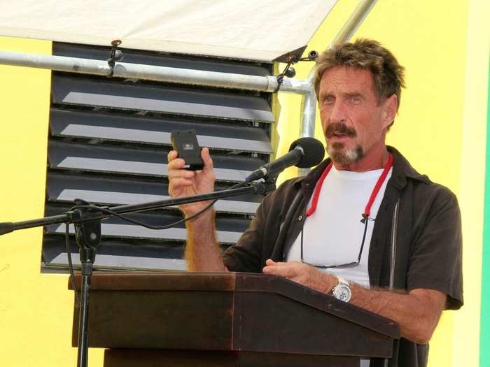 John McAfee was born in the UK in the mid 1940s. His parents moved to Roanoke, Virginia at a young age.