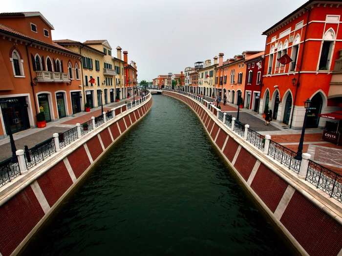 Located near the port city of Tianjin is Florentia Village, an elaborately designed outlet mall that's meant to resemble an Italian village. It comes complete with fountains, canals and mosaics, as well as "local" shops like Gucci and Prada. Built by an Italian developer, it truly feels like Italy.