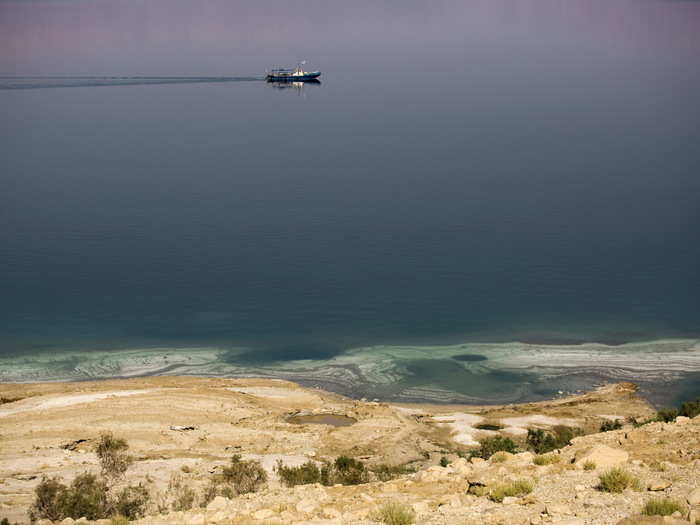 The Dead Sea is receding by about 3 feet (1 meter) per year.