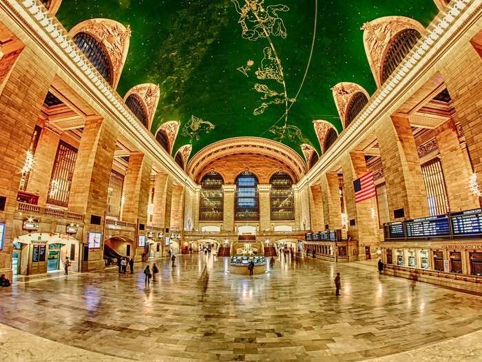 LARGEST RAILWAY STATION BY NUMBER OF PLATFORMS: New York City’s Grand Central Terminal, constructed from 1903 to 1913, has a total of 44 platforms. According to Guinness World Records, besides its 41 tracks upstairs and 26 downstairs, it also has a secret unused platform below the Waldorf Astoria.