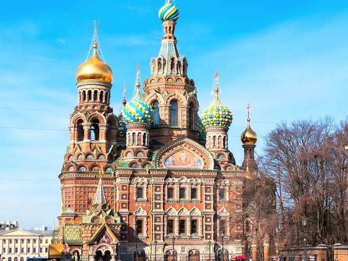 The uniquely colorful Church of the Savior on Spilled Blood marks the spot where Alexander II was attacked in an assassination attempt in 1881 (hence the church's name).