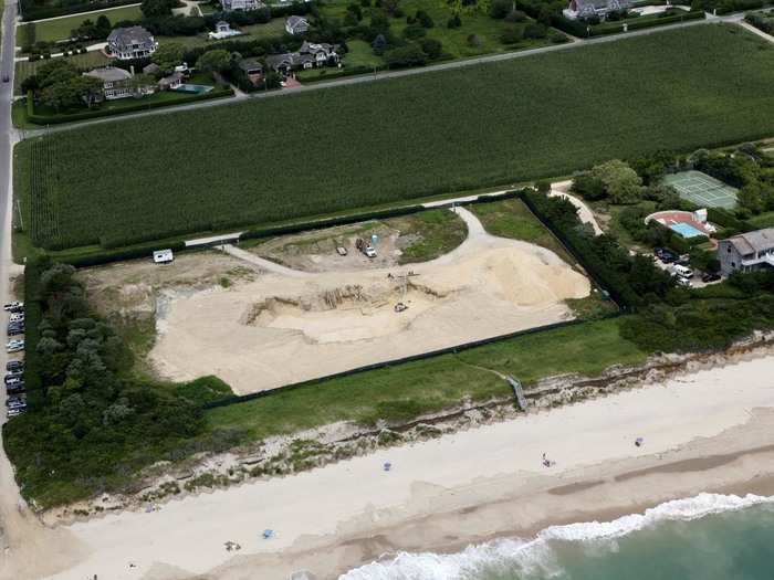 Here's what the property looked like in 2012 after Corzine's old home was demolished.